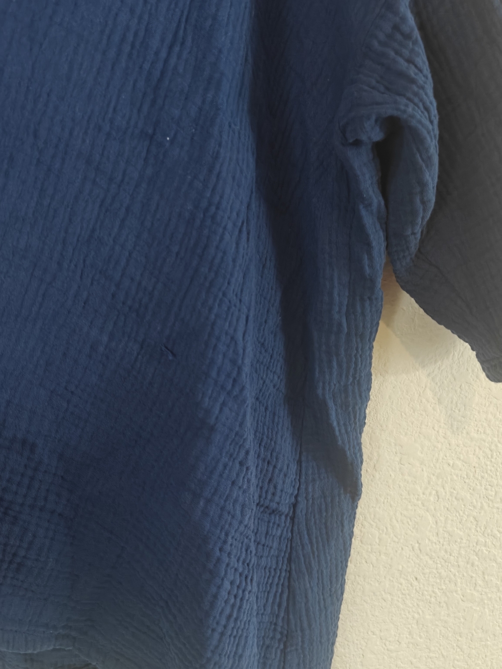 Bryn Walker Bax Cotton Gauze Sharkbite Tunic Top Blue Oversized V-Neck XS - Picture 5 of 11